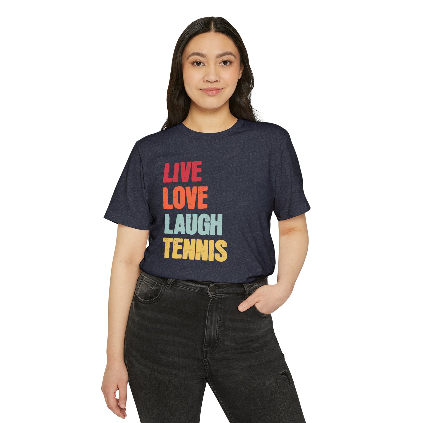 Live Love Laugh Tennis Unisex Recycled Organic T-Shirt