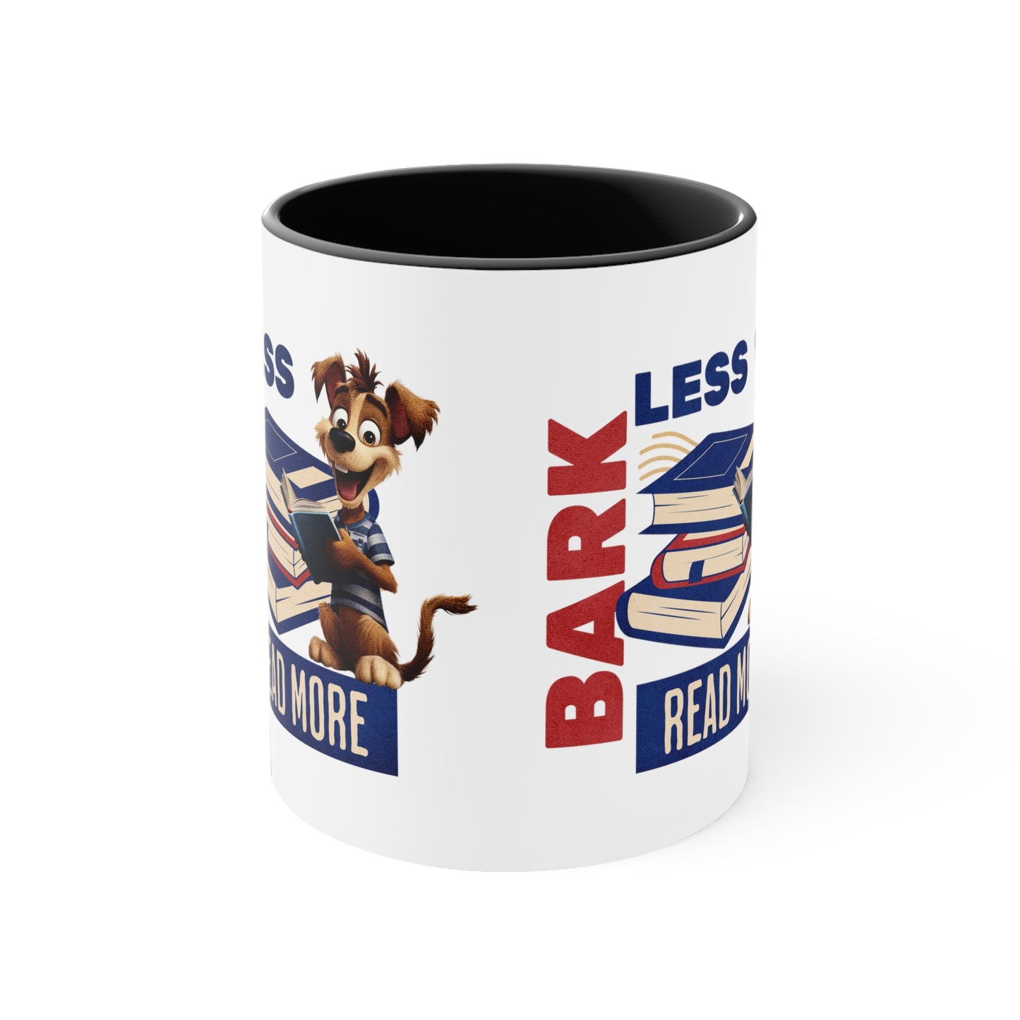 Bark Less Read More Dogs with Books 11oz Coffee Mug