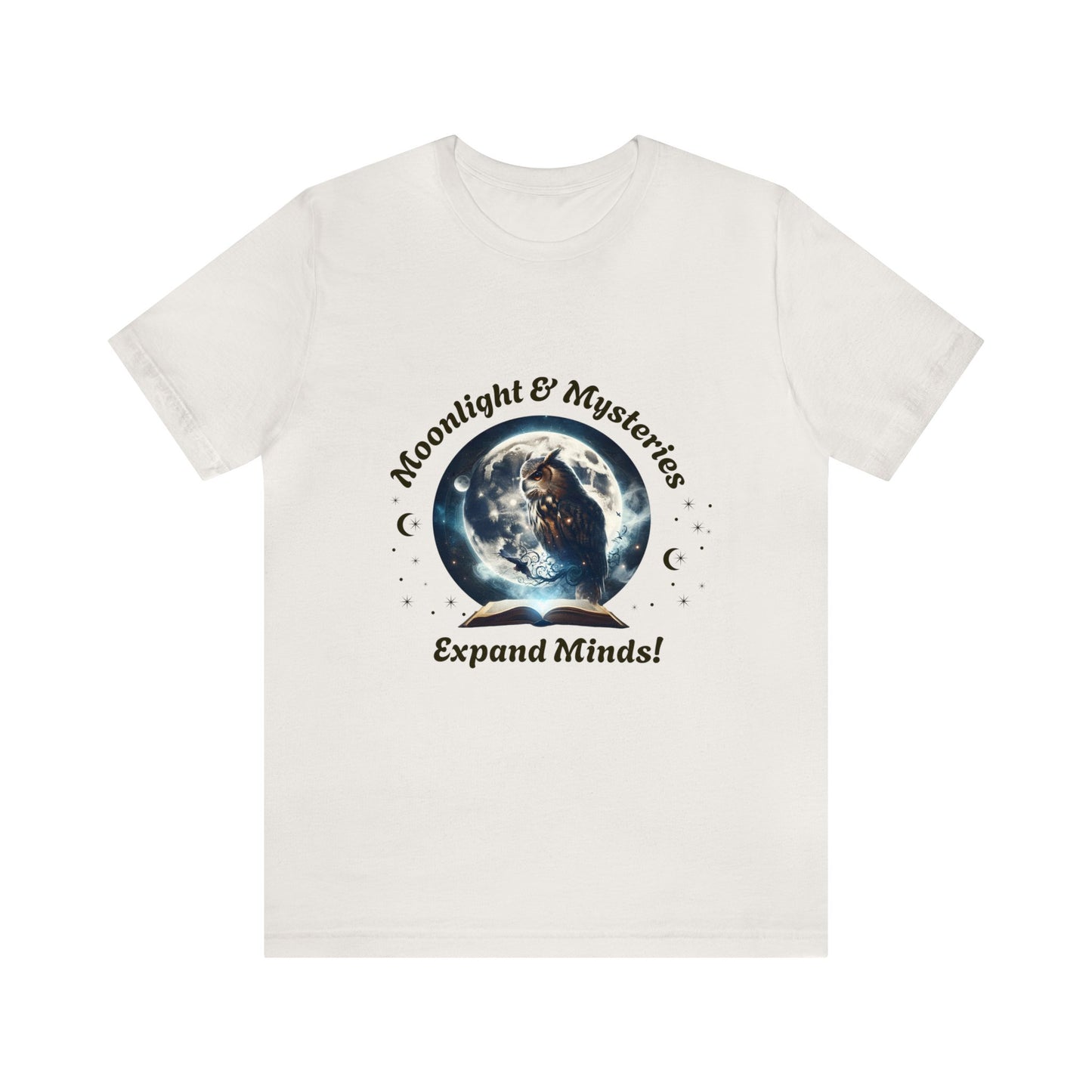 Moonlight & Mysteries Expand Minds Reading Books Unisex Jersey Short Sleeve Tee