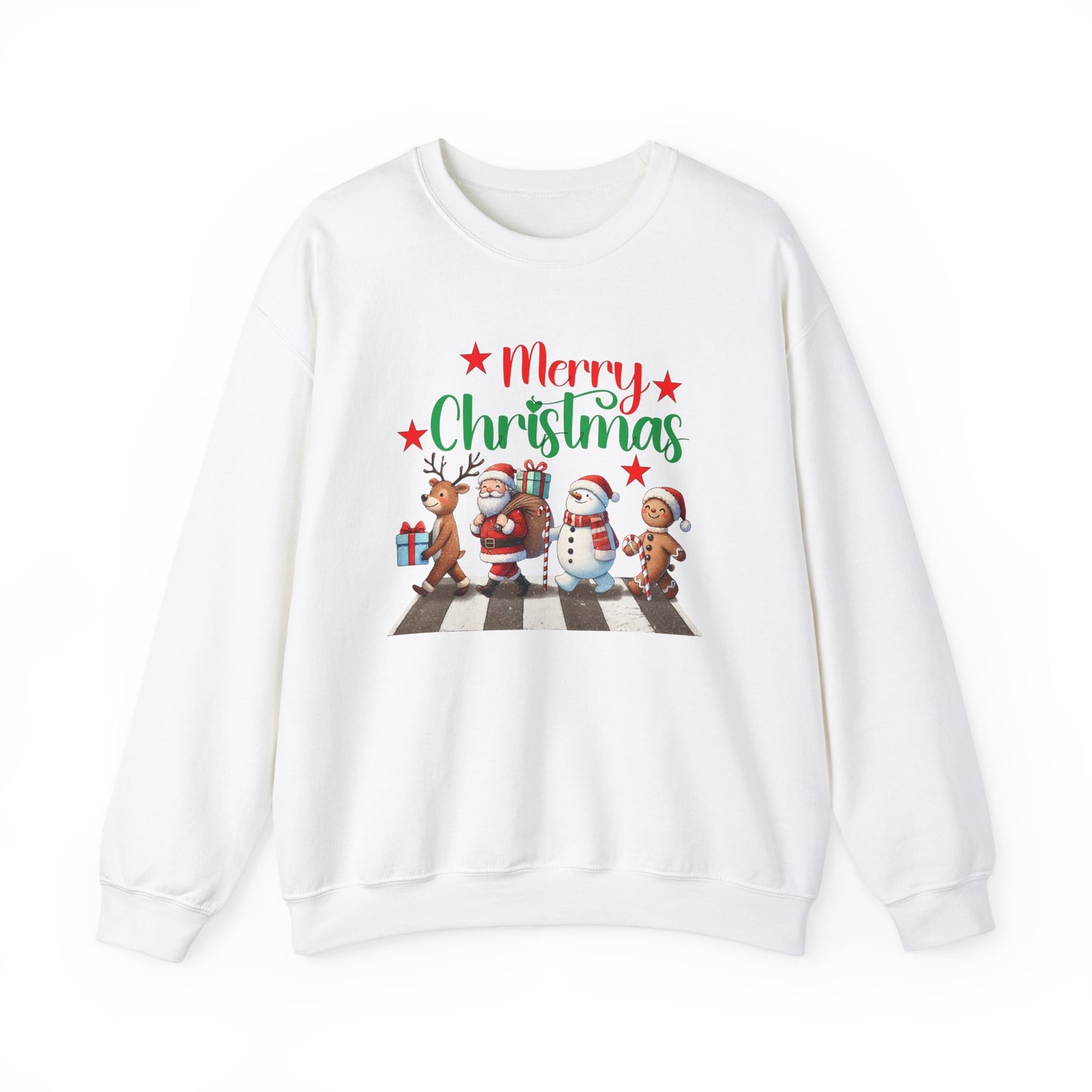 "Merry Christmas Abbey Road Sweatshirt | Festive Unisex Crew Neck"