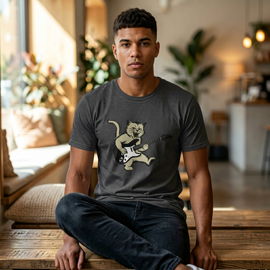 Rockin' Cat Electric Guitar T-Shirt