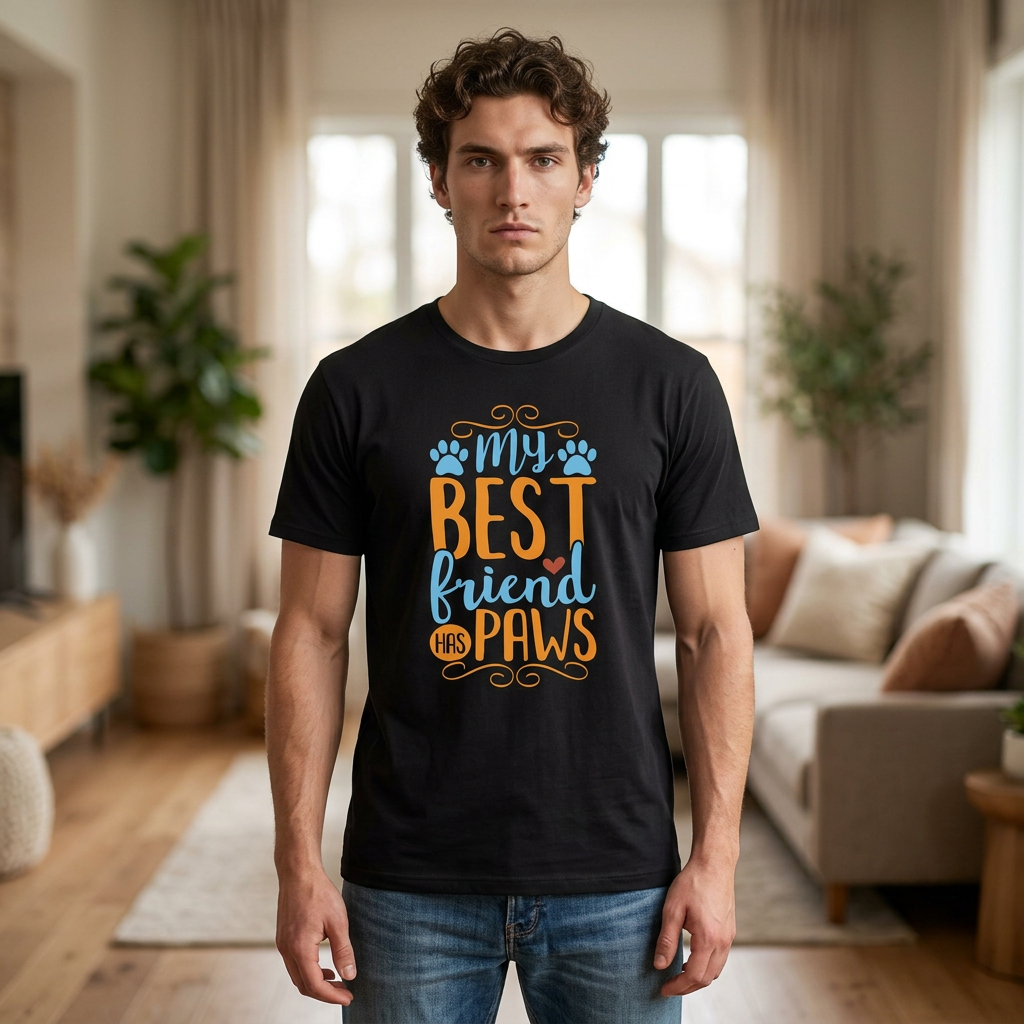 My Best Friend Has Paws T-Shirt — Cute Dog Lover Tee