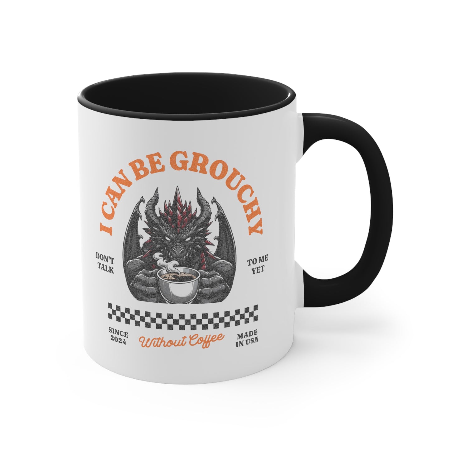 Grocuhy Dragon Accent Coffee Mug, 11oz