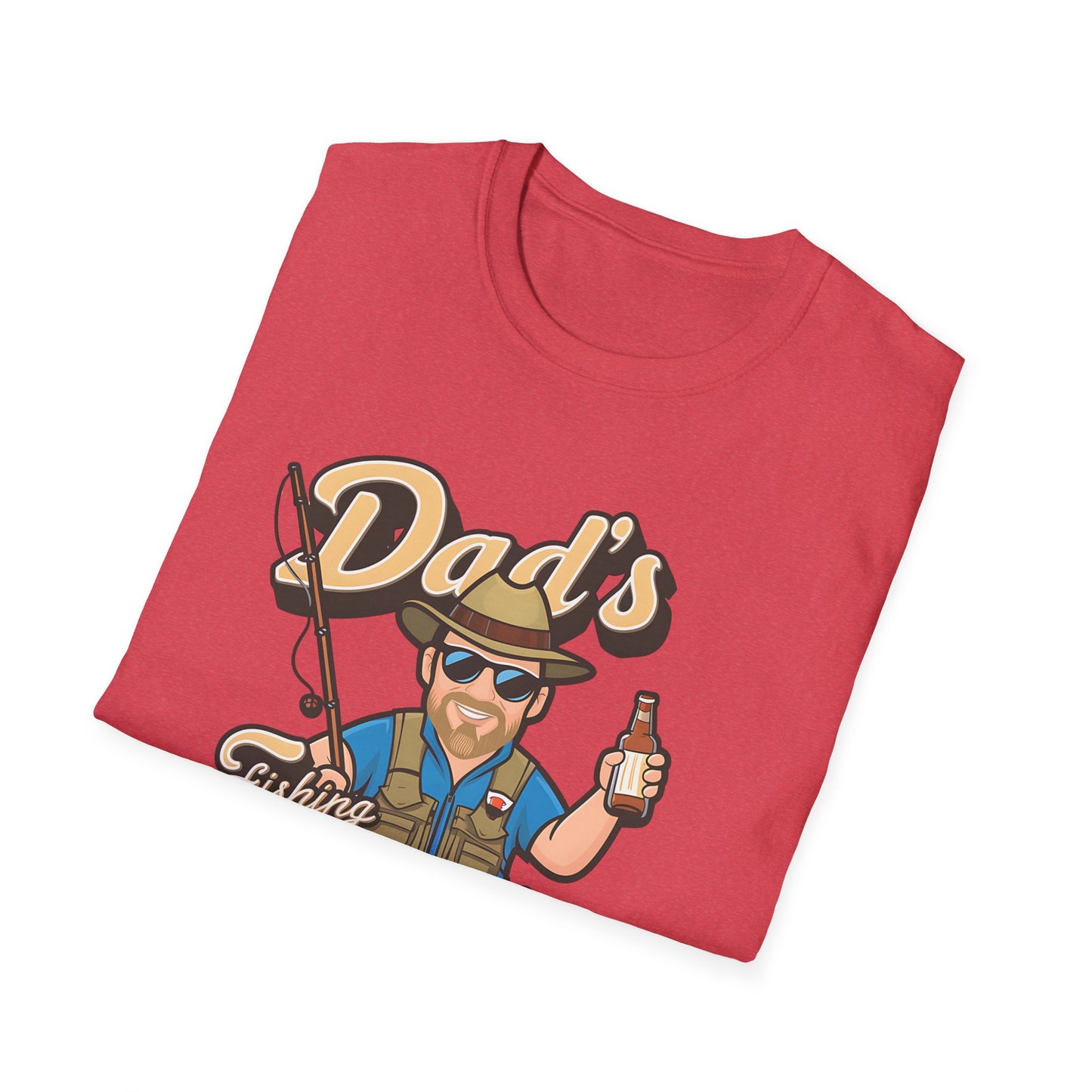 Dad's Fishing Vacation T-shirt Dad T-shirt Dad Funny Tshirt Father's day  Softstyle T-Shirt