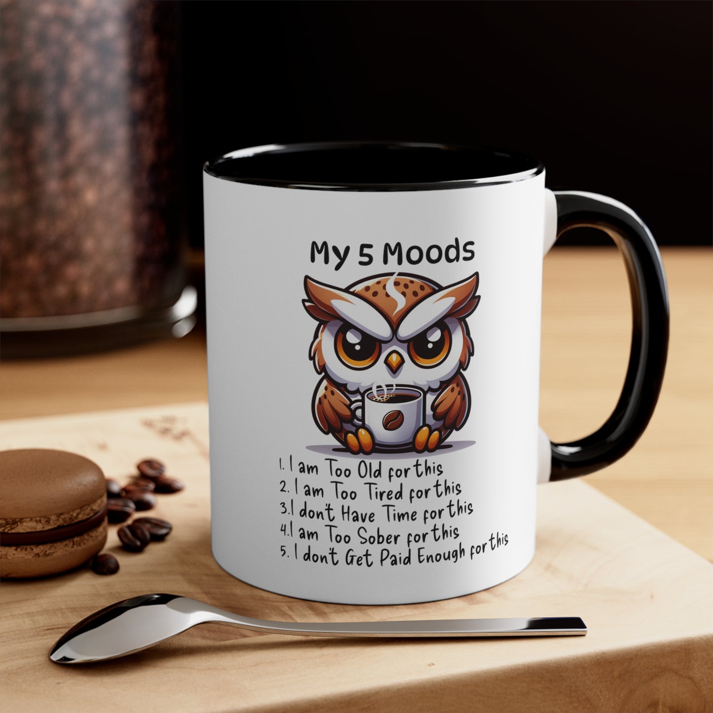 Funny Grumpy Owl Coffee Mug Mug 11oz Humorous Coffee Mug