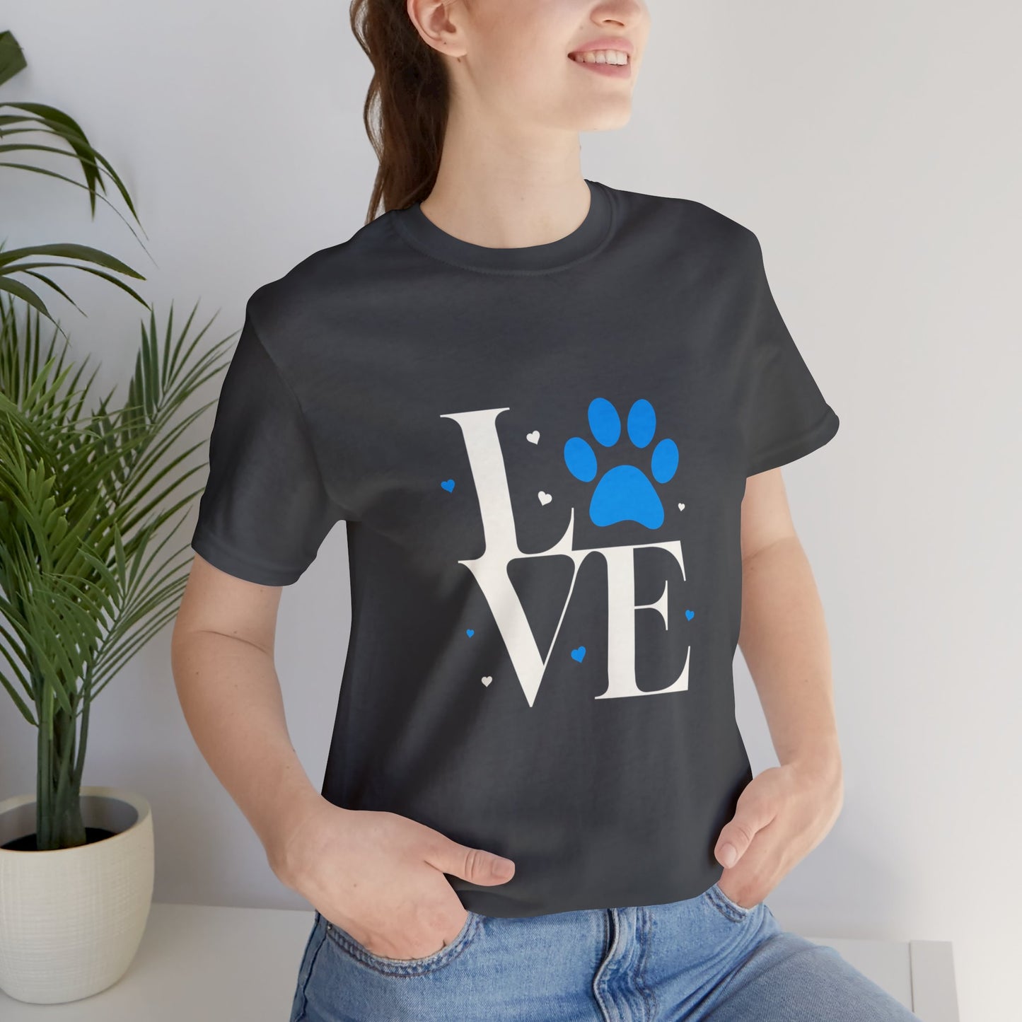 I Love Animals Dog & Cat Unisex Jersey Short Sleeve Tee