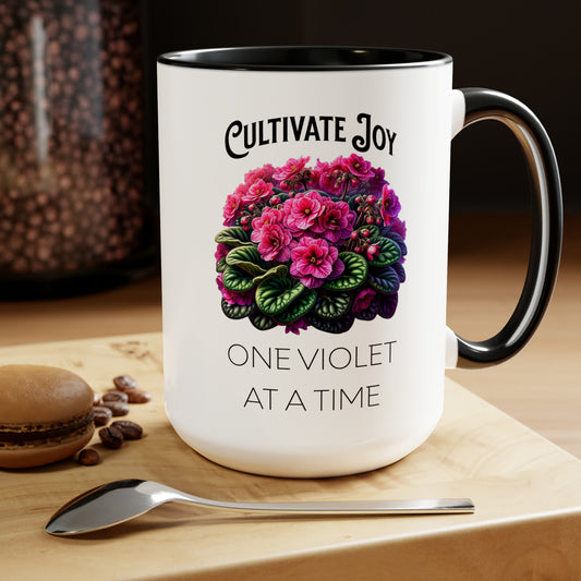 African Violet Cultivate Joy 15oz Coffee Mug