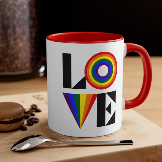 LOVE Rainbow Pride Love Mug 11oz Coffee Mug