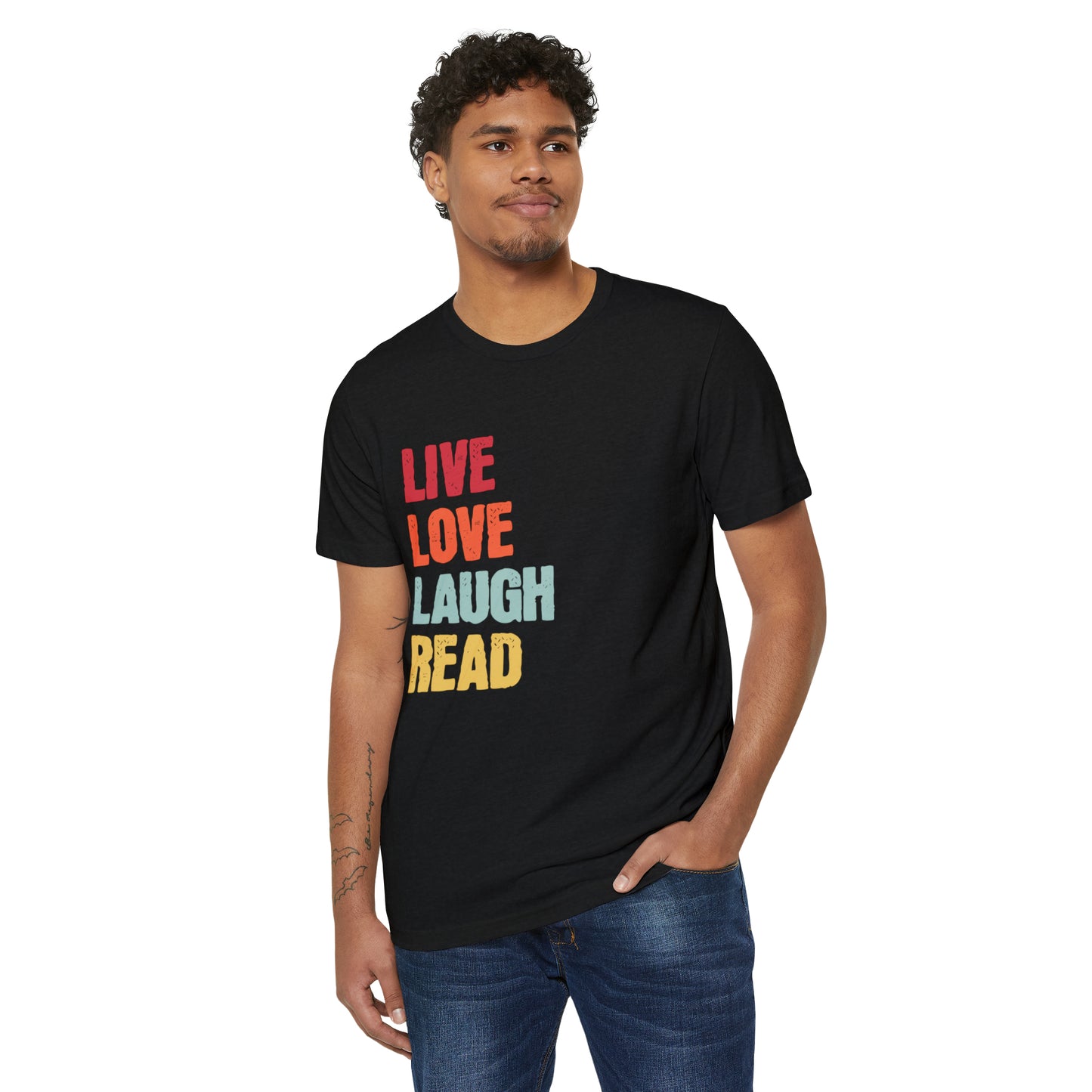 Live Love Laugh Reading Unisex Recycled Organic T-Shirt