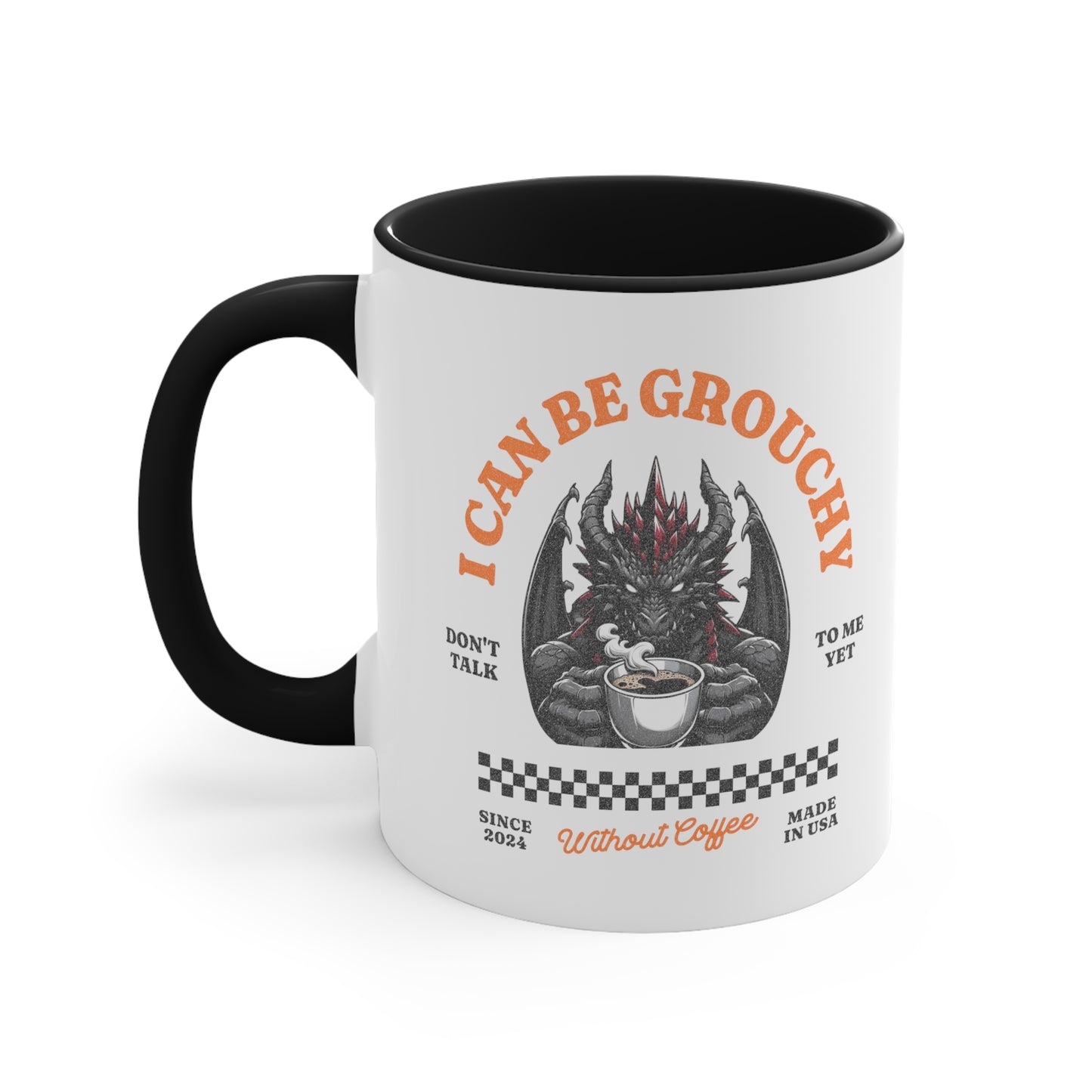 Grocuhy Dragon Accent Coffee Mug, 11oz