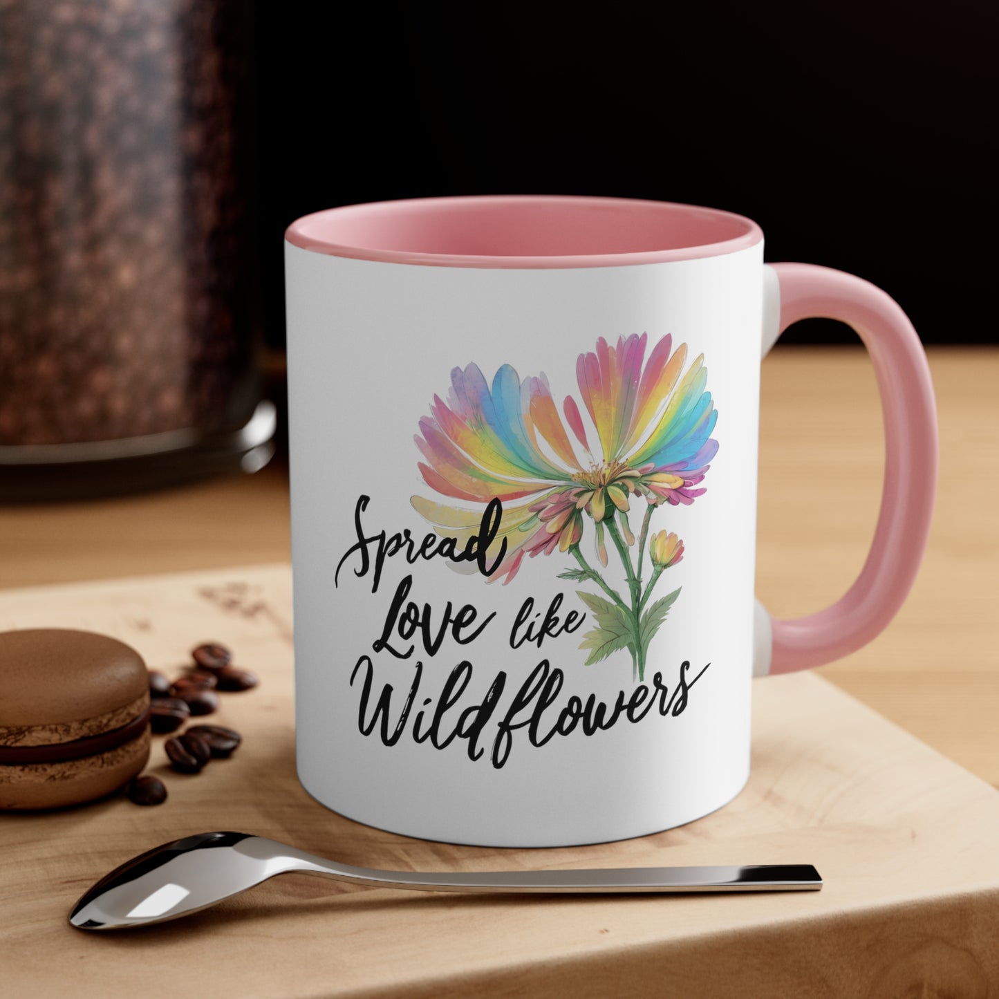 Spread Love Like Wildflowers LGBT Pride Rainbow 11oz Coffee Mug LGBTQ