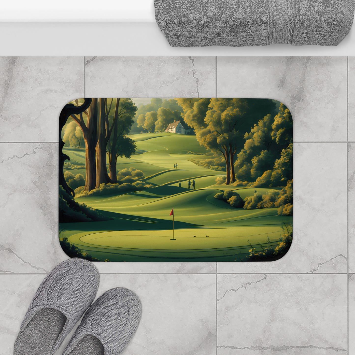 Golf Themed Bath Mat 17 x 24" – Perfect Bathroom Decor for Golf Enthusiasts