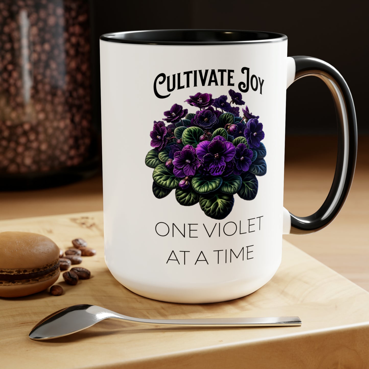 African Violet Cultivate Joy 15oz Coffee Mug