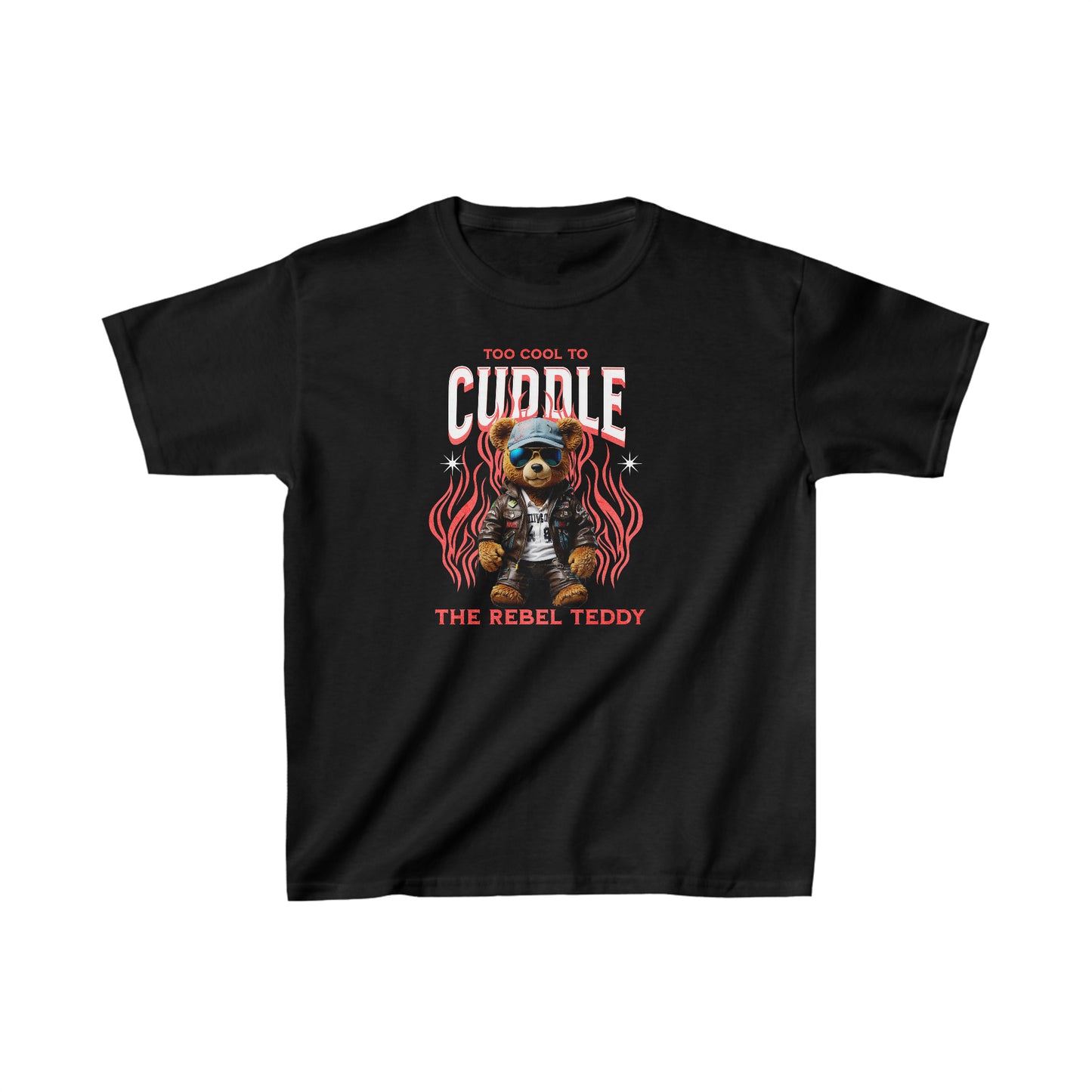 Too Cool To Cuddle; The Rebel Teddy BearKids Heavy Cotton™ Tee