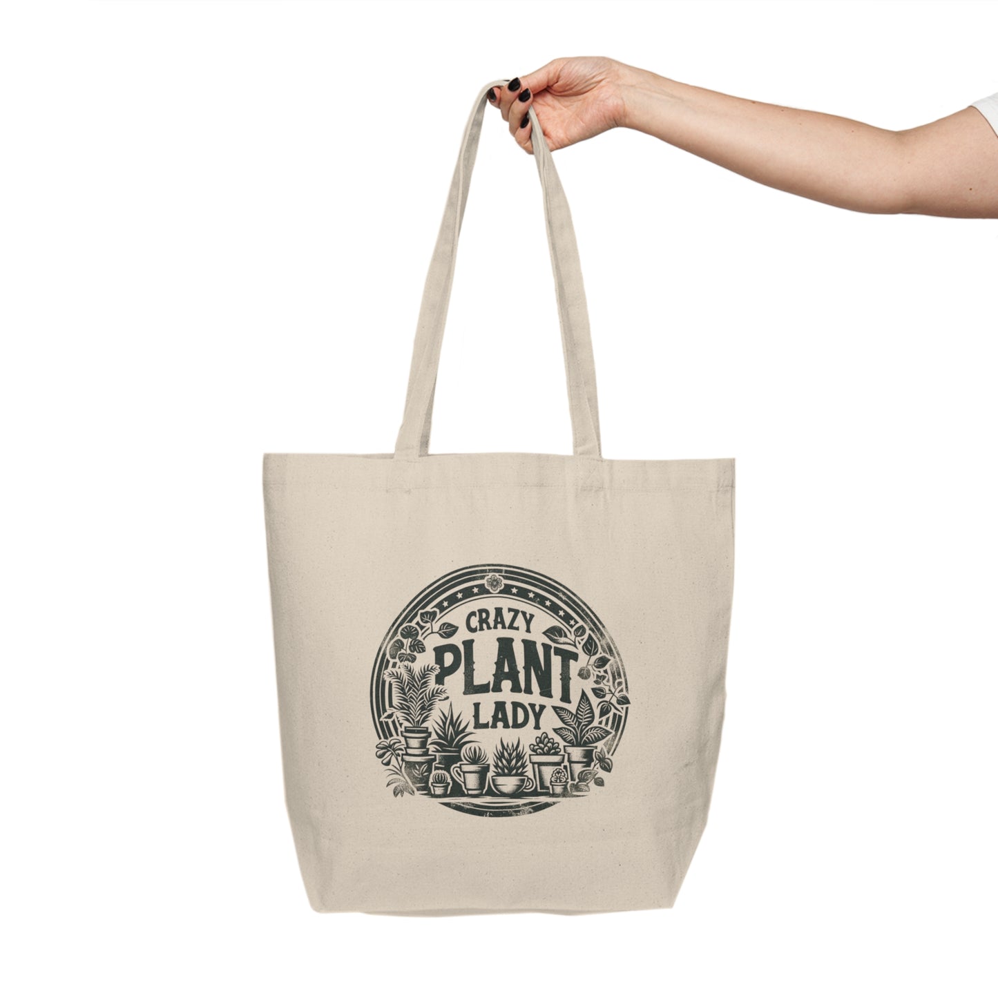 Crazy Plant Lady Plant Lover Canvas Shopping Tote Plant Tote Violet tote