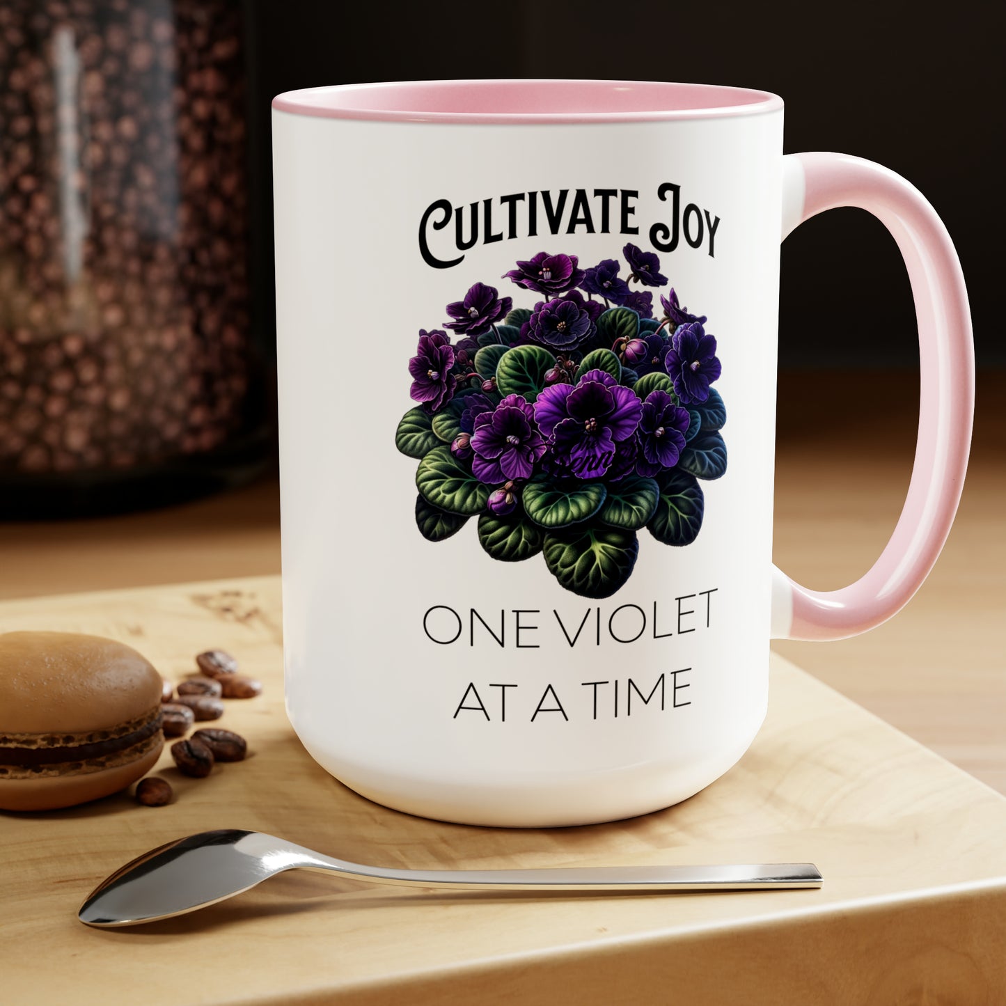 African Violet Cultivate Joy 15oz Coffee Mug