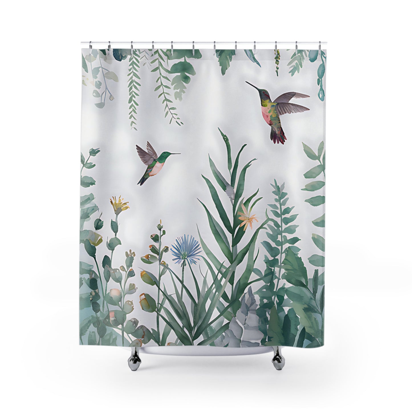 Hummingbird Garden Shower Curtain 71 x 74"