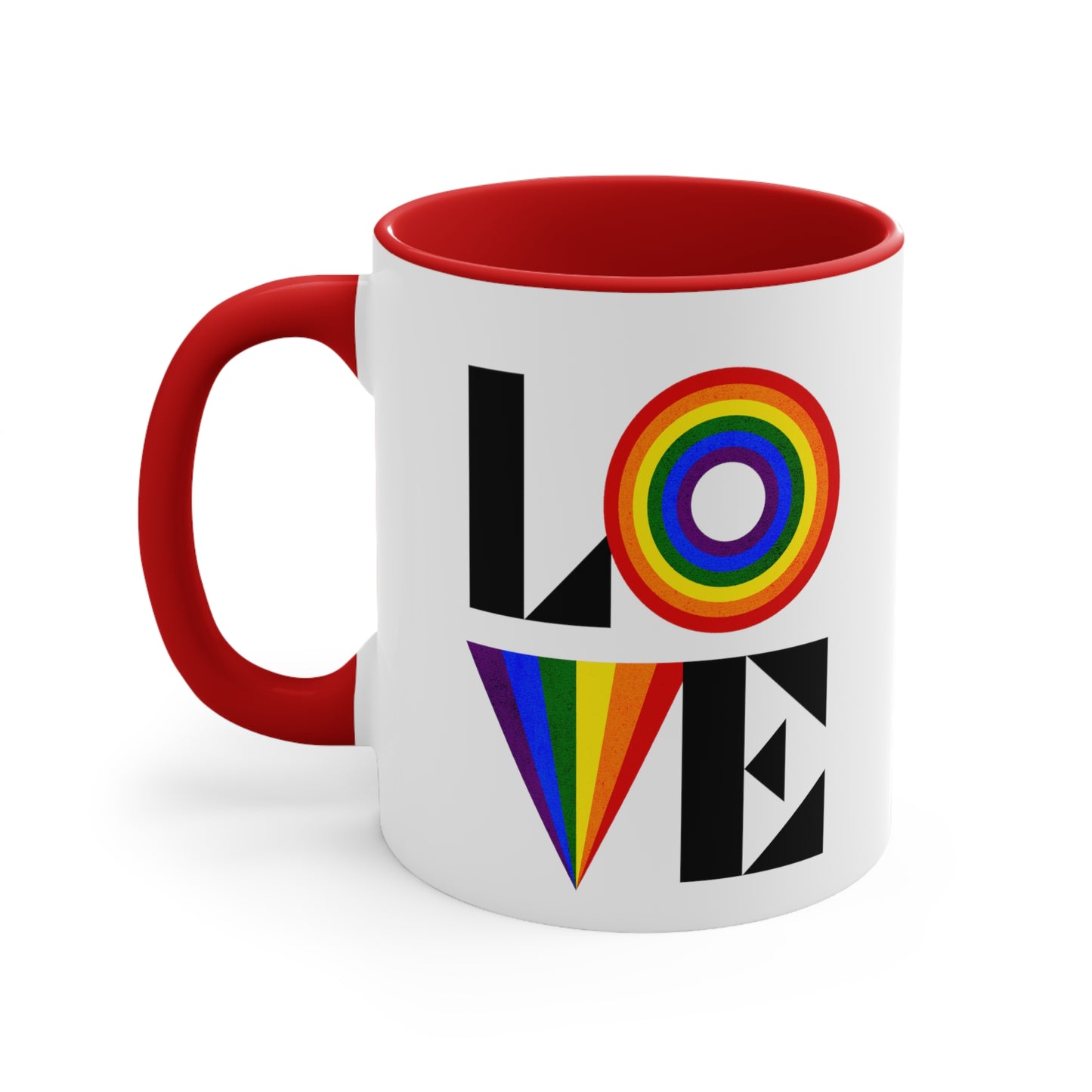 LOVE Rainbow Pride Love Mug 11oz Coffee Mug