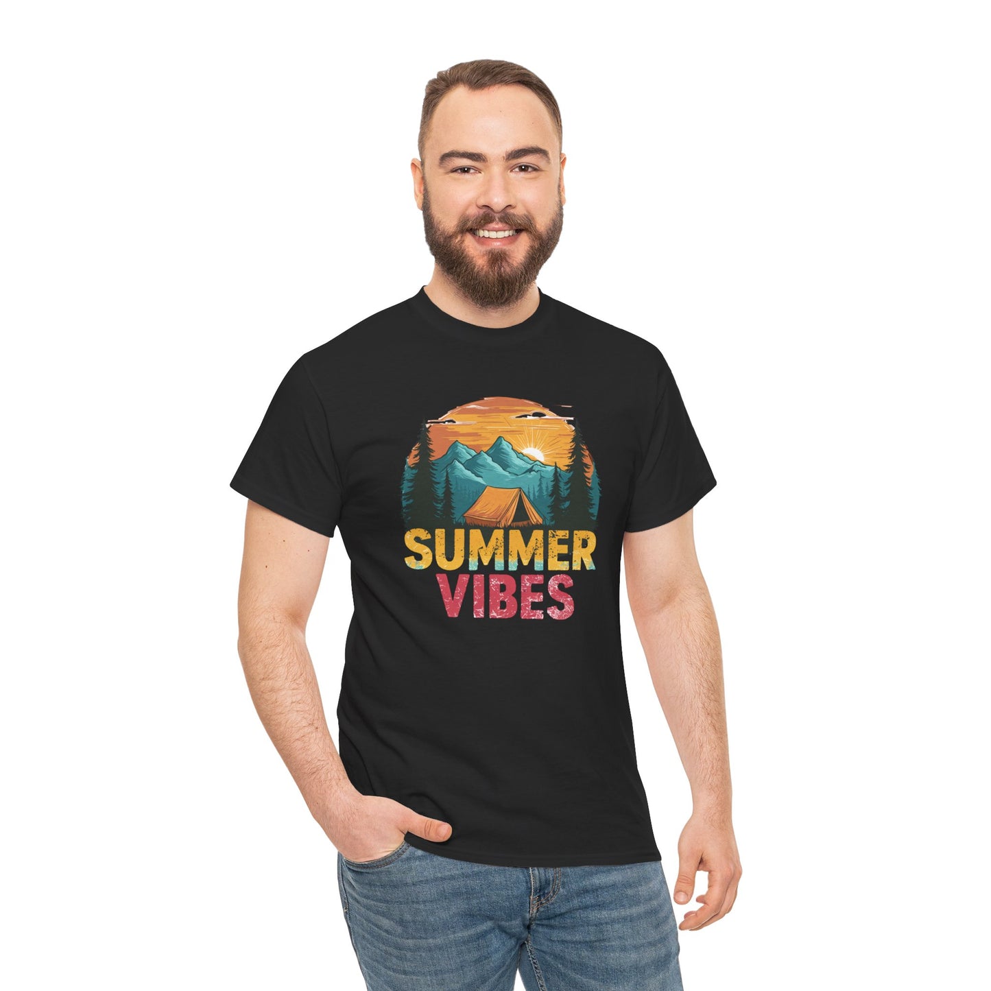 Camping T-shirt, Summer Vibes Tshirt, Outdoor Adventure Tee, Hiking T-shirt, nature enthusiast, Summer Camping shirt