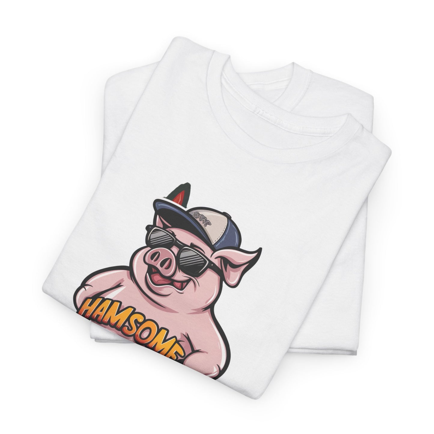 Pig T-shirt, Hamsome Shirt, Cute Animal T-shirt, Funny pig shirt, playful boyfriend tshirt, animal lover shirt, cute pig clothing