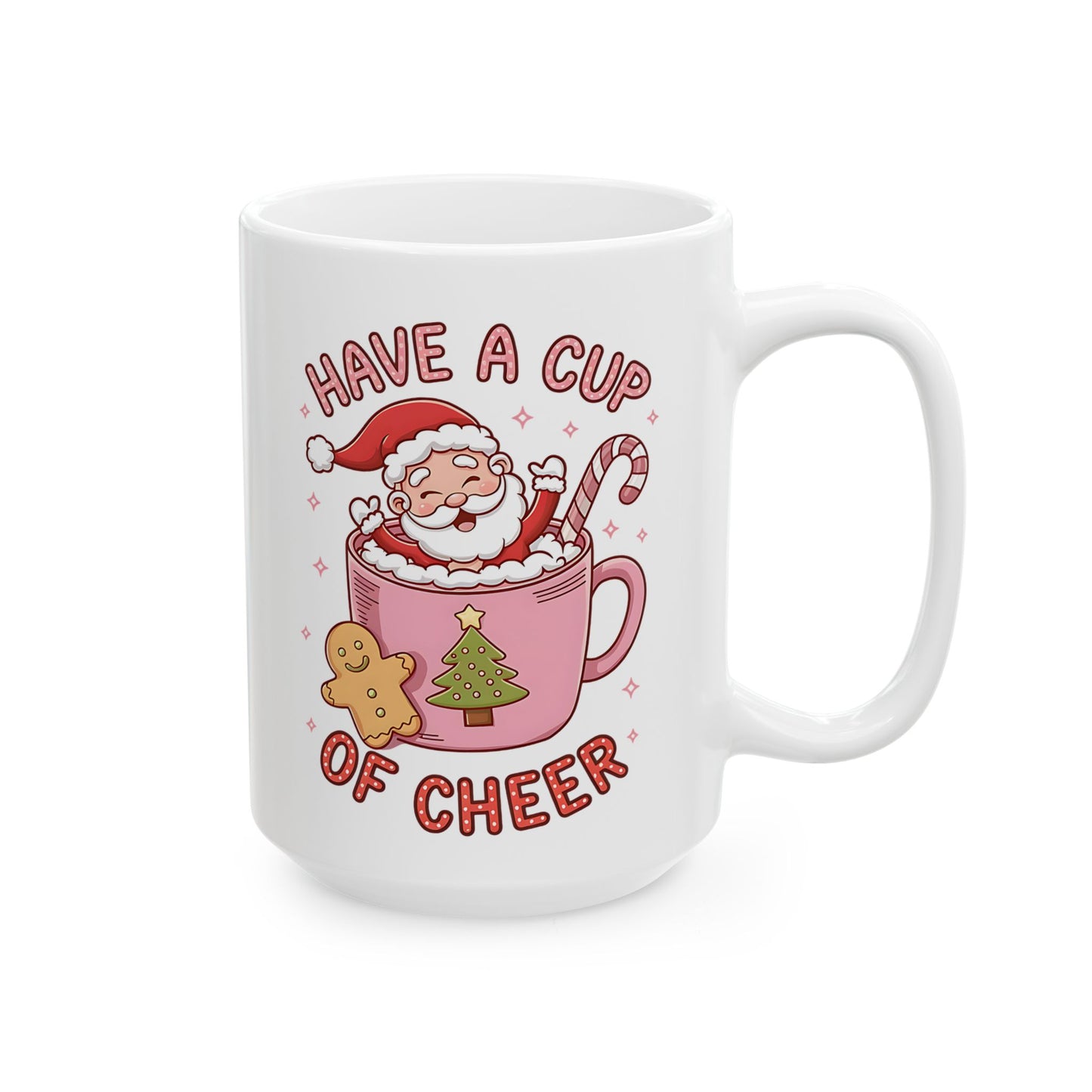 15oz Funny Christmas Coffee Mug, Christmas Mug, Santa Claus Mug, Holiday Coffee Mug