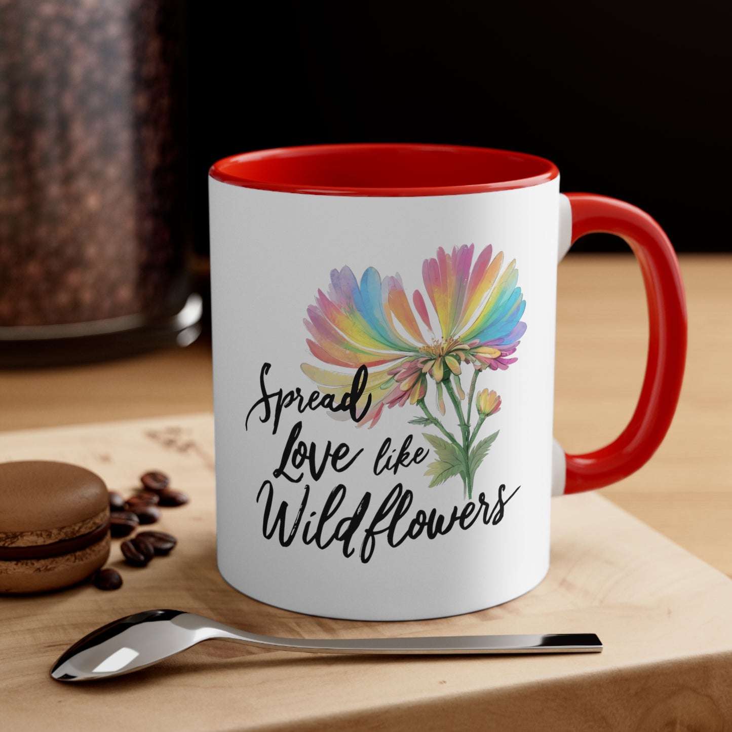 Spread Love Like Wildflowers LGBT Pride Rainbow 11oz Coffee Mug LGBTQ