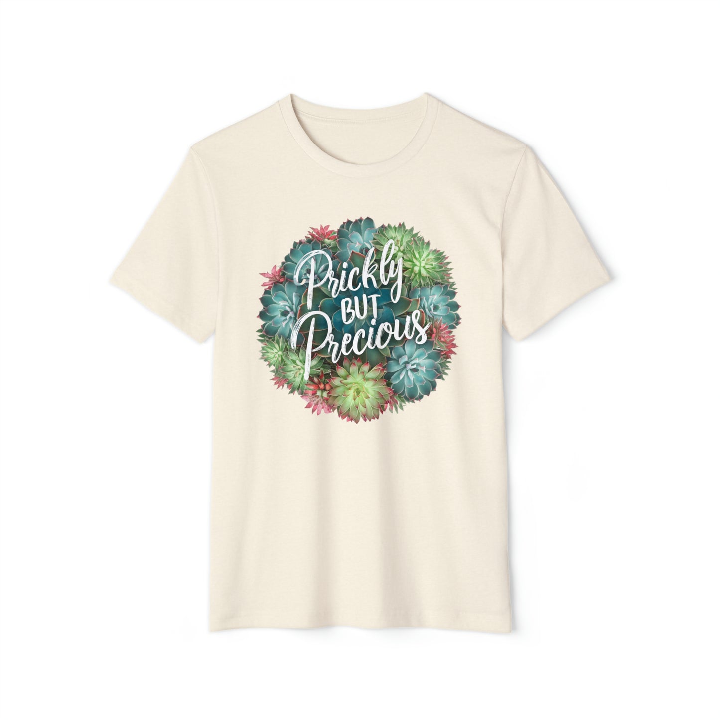 Prickly But Precious Succulent Unisex Recycled Organic T-Shirt