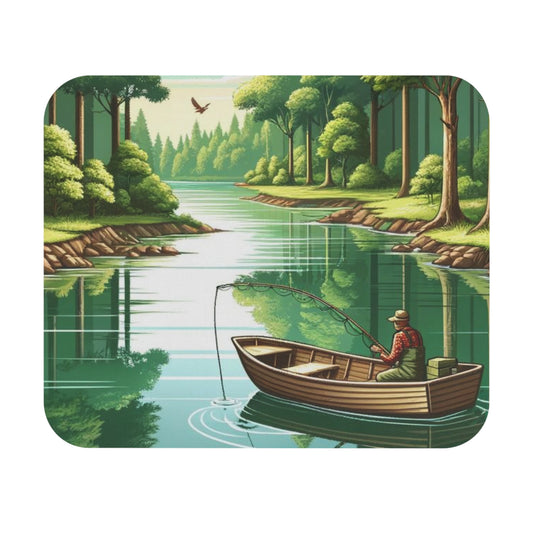 Fishing on a Lazy River Mouse Pad (Rectangle)