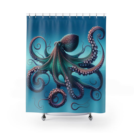 Octopus Under the Sea Creature  Shower Curtains 71 x 74"