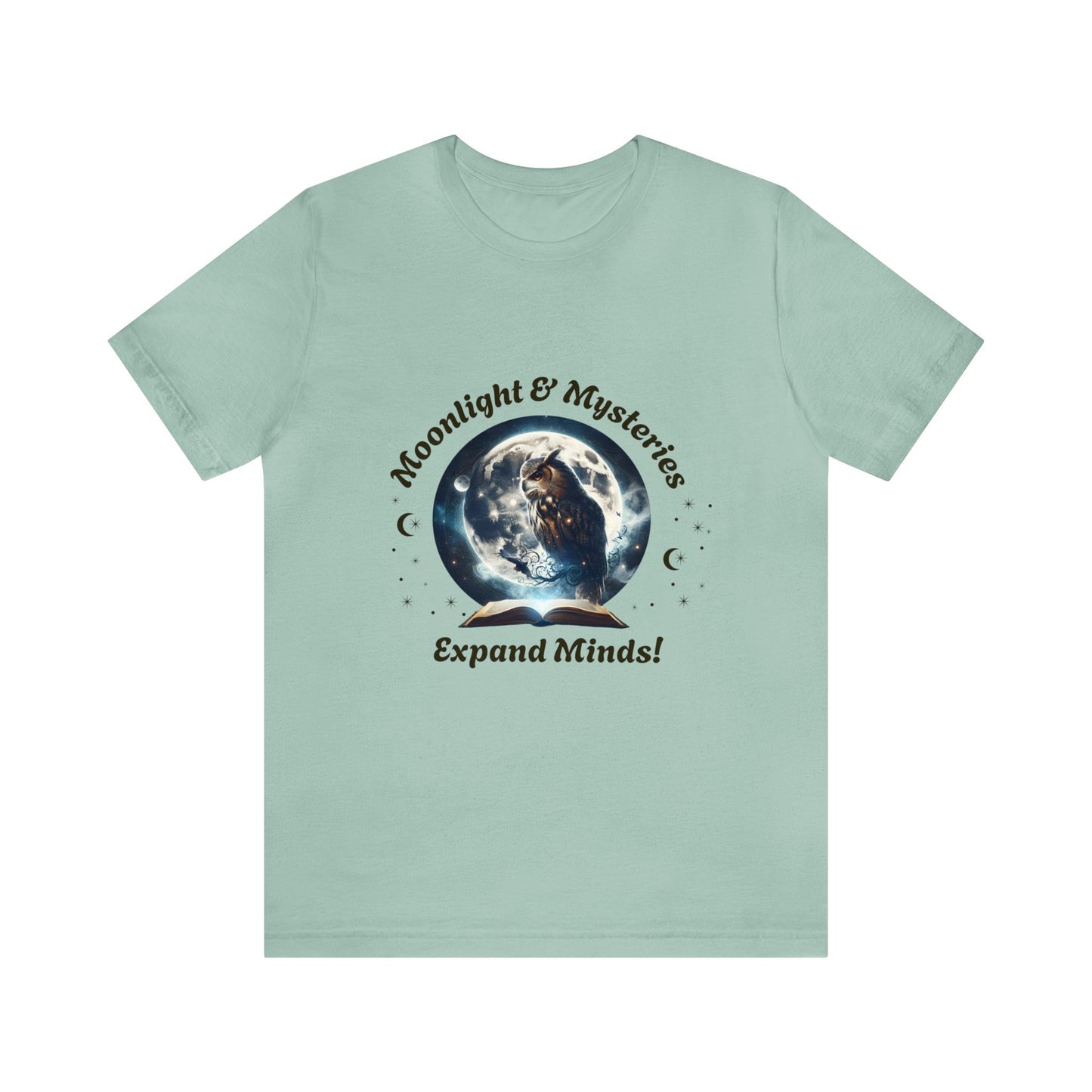 Moonlight & Mysteries Expand Minds Reading Books Unisex Jersey Short Sleeve Tee