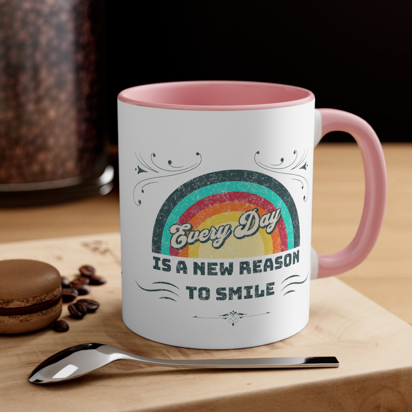 Every Day is a New Reason To Smile - Positivity Accent Coffee Mug, 11oz