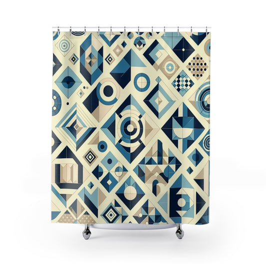 Geometric Shapes Shower Curtain 71 x 74"