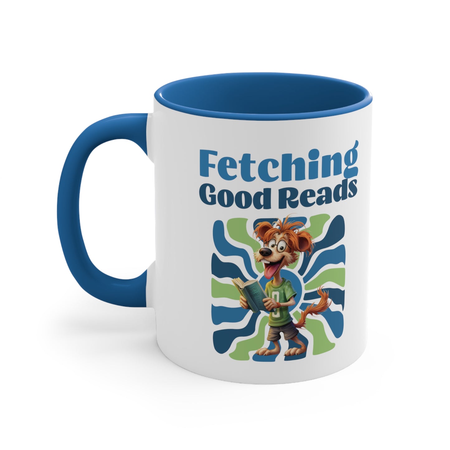 Fetching Good Reads Dogs with Books 11oz Coffee Mug