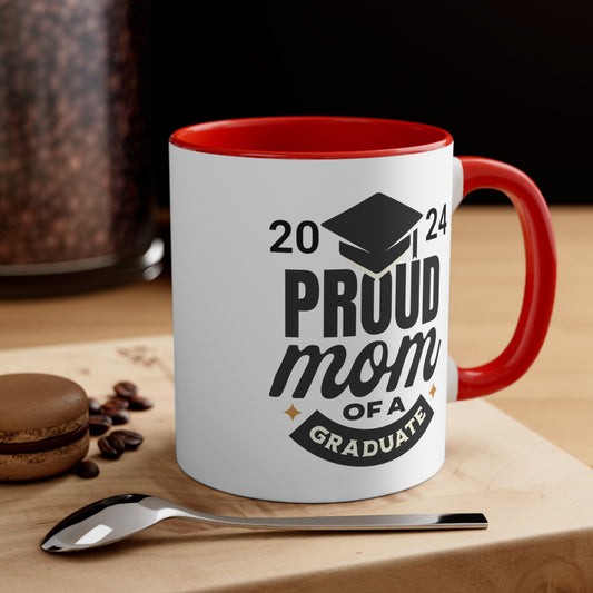 Proud Mom of a Graduate Accent Coffee Mug, 11oz