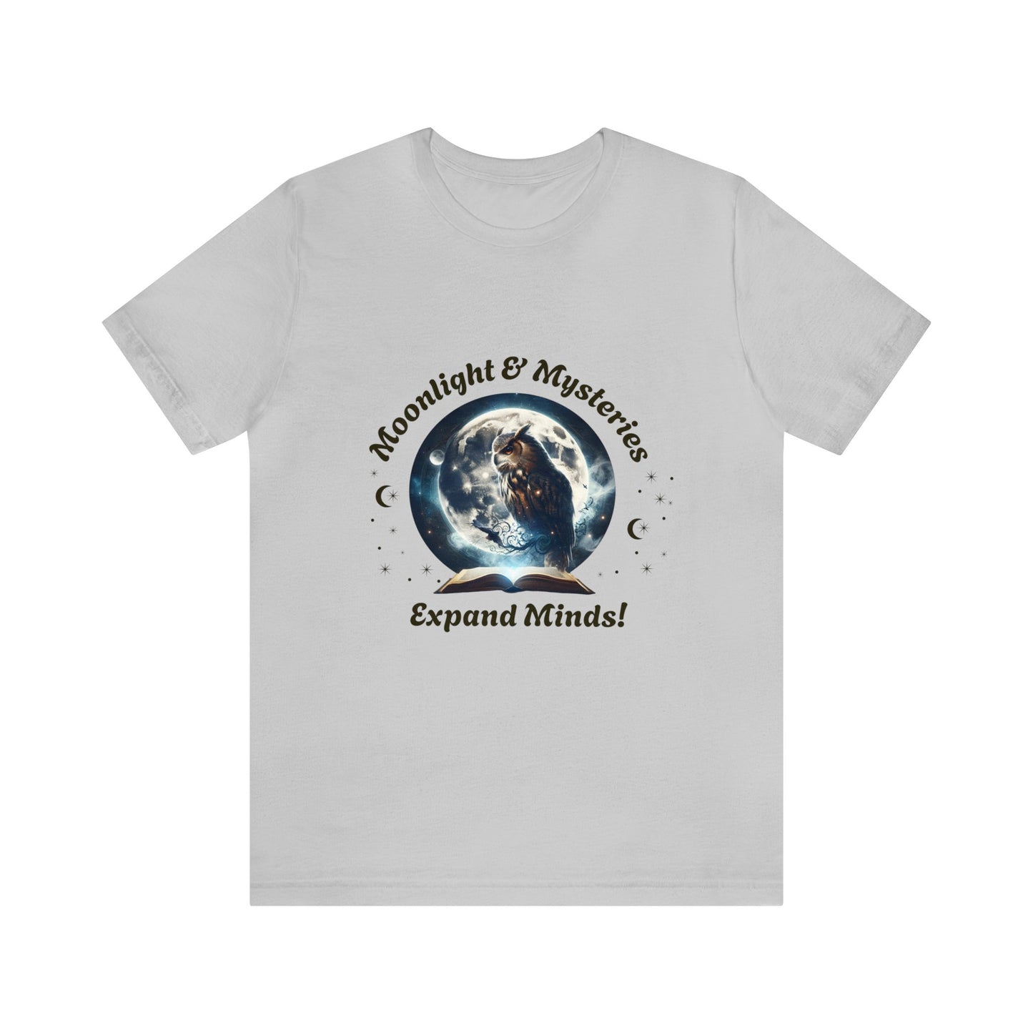 Moonlight & Mysteries Expand Minds Reading Books Unisex Jersey Short Sleeve Tee