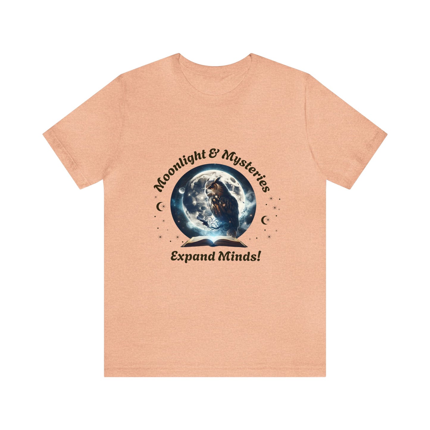 Moonlight & Mysteries Expand Minds Reading Books Unisex Jersey Short Sleeve Tee