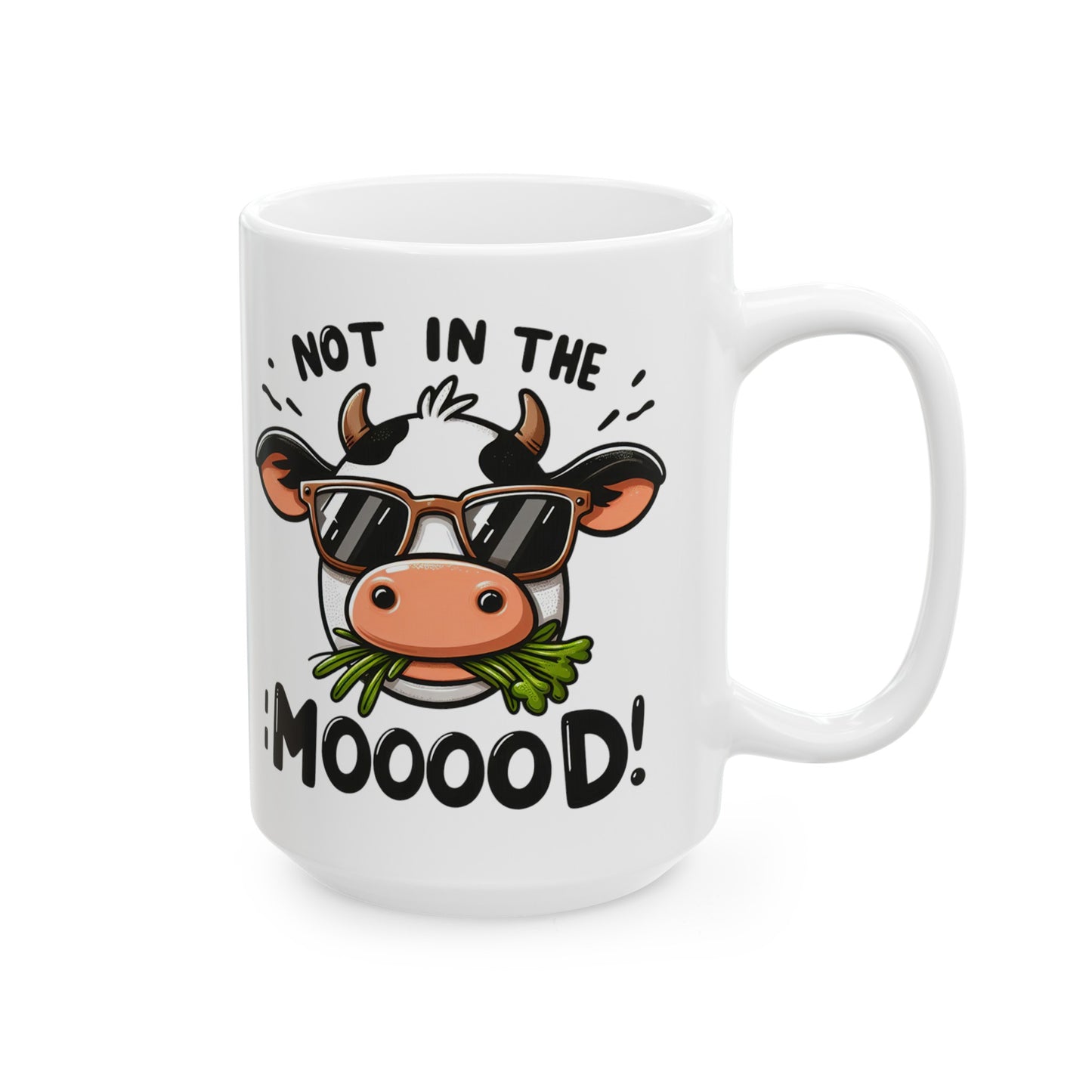 15oz Funny Cow Coffee Mug, Cow Lover Gift, Cow Themed Mug, Humorous Coffee Mug, Animal Lover Gift