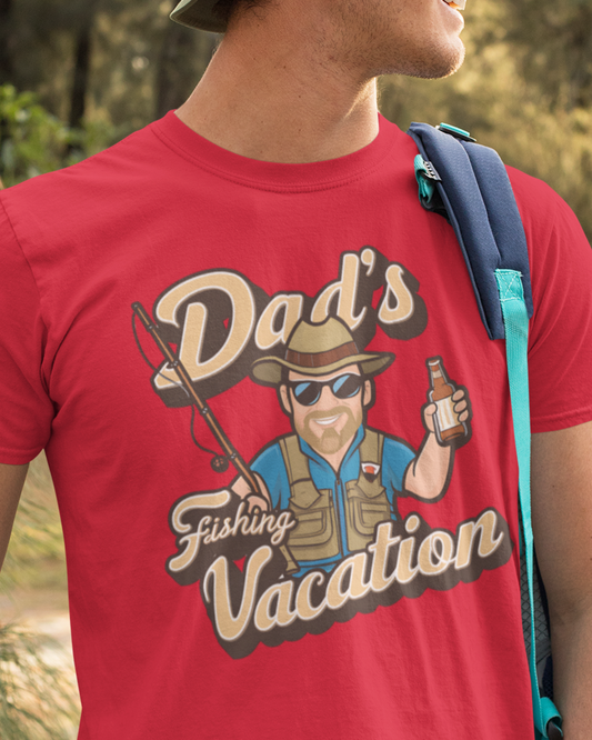 Dad's Fishing Vacation T-shirt Dad T-shirt Dad Funny Tshirt Father's day  Softstyle T-Shirt