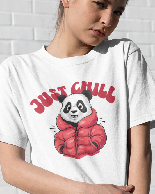 Funny Unisex Softstyle T-Shirt Panda T-shirt Chill T-Shirt Humorous Tee