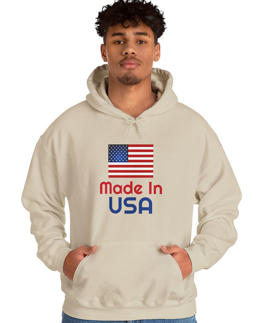 Made in USA Hooded Sweatshirt America Hoodie 4th of July Hoodie