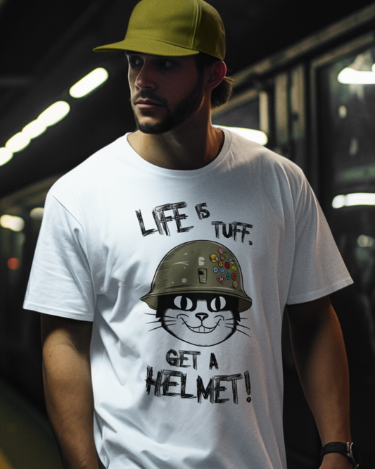 Funny Cat Tee Funny Cat Tshirt Life is Tuff T-shirt Unisex Heavy Cotton Tee