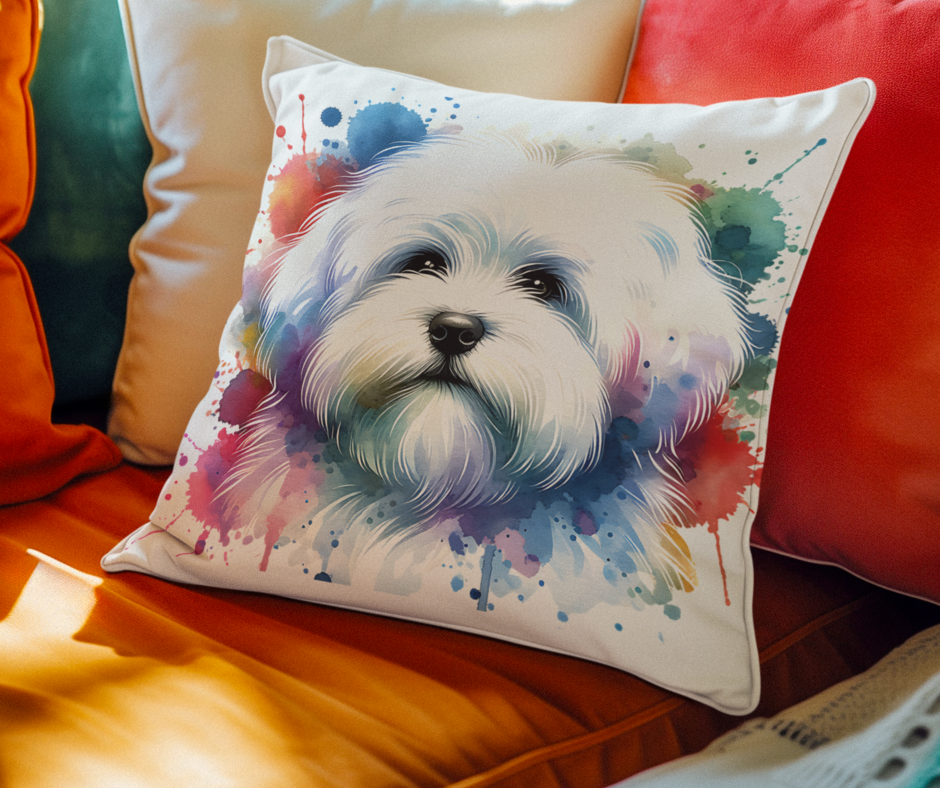 Coton de Tulear Pillow Coton Lover Pillow Coton Lover  20 x 20"