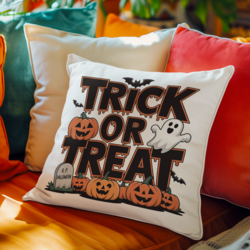 Get Ready for a Spooky-Cute Halloween! Spun Polyester Square Pillow 20 x 20"