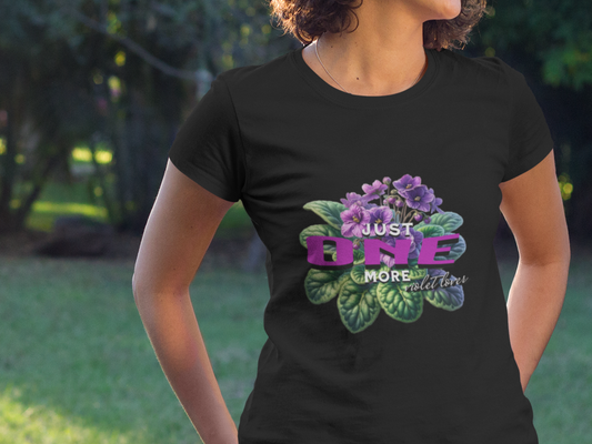 Just One More African Violet Unisex Recycled Organic T-Shirt