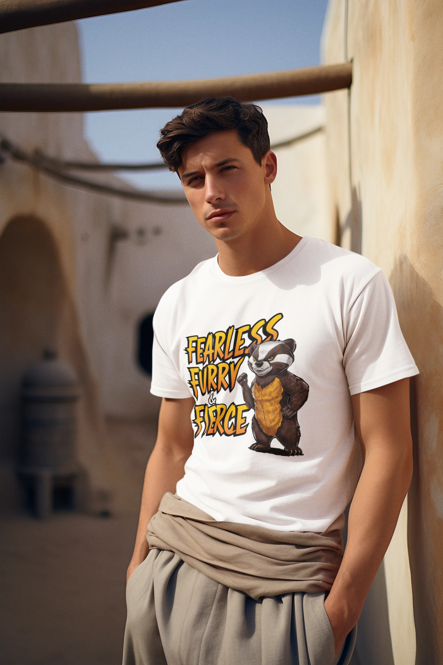 Honey Badger Fearless, Funny & Fierce Unisex Jersey Short Sleeve Tee